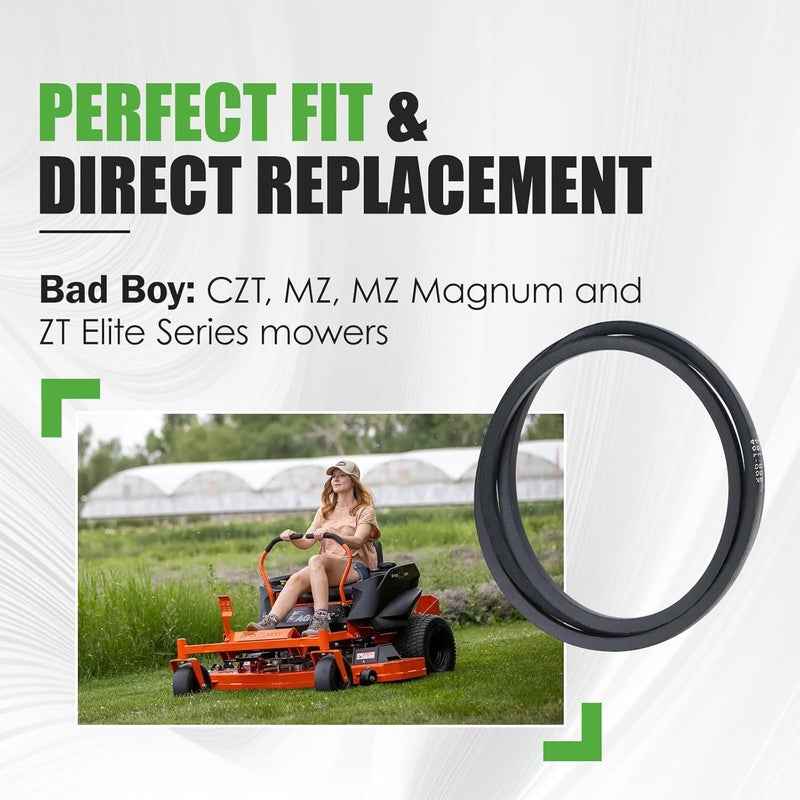 GEATaaT 266-164 Mower Drive Belt Fit for Bad Boy CZT, MZ, MZ Magnum and ZT Elite Series Mowers 041-6400-00 (1/2" x 66-1/4") - Image 3